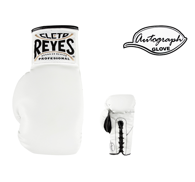 CLETO REYES AUTOGRAPH BOXING GLOVE WHITE