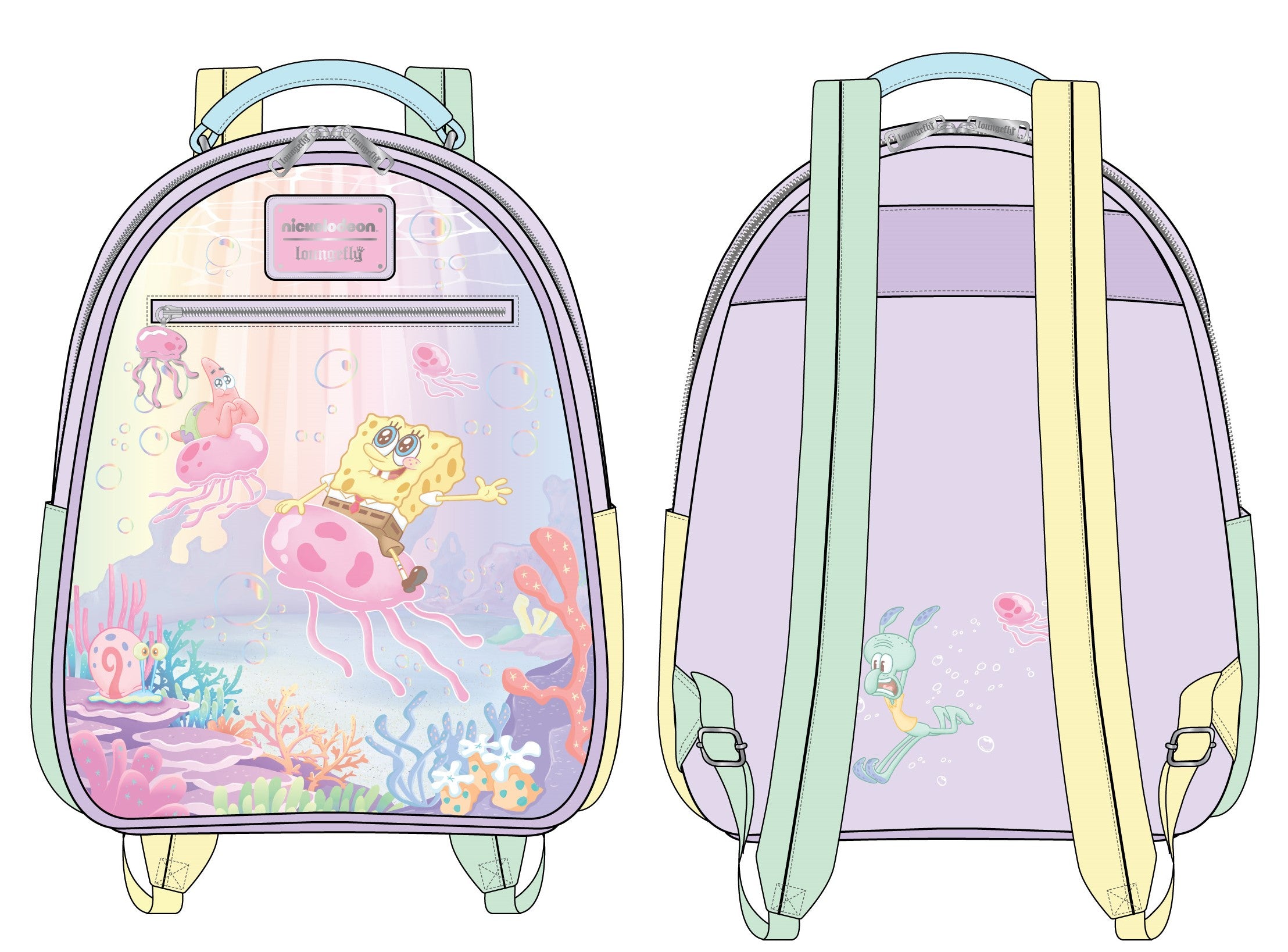 Loungefly Nickelodeon Spongebob Pastel Jellyfishing Mini Backpack