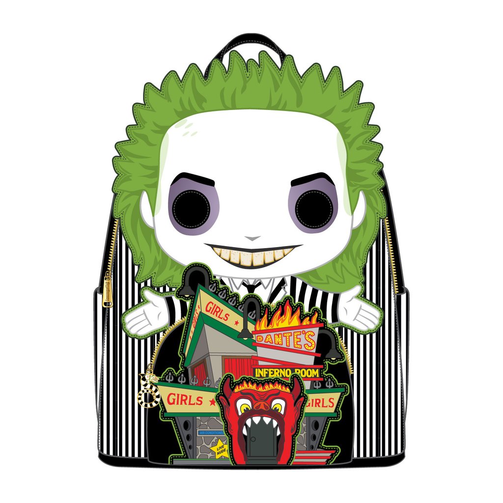 beetlejuice mini backpack hot topic LOUNGEFLY FUNKO POP! BY LOUNGEFLY BEETLEJUICE DANTE'S INFERNO MINI BAC – Collectors Outlet llc