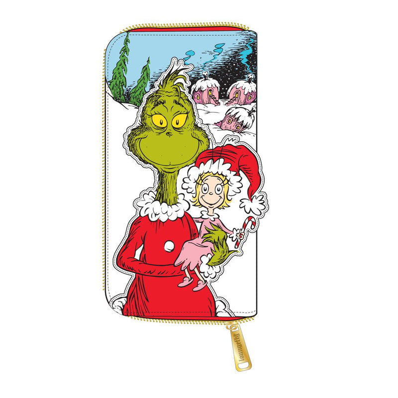 LOUNGEFLY DR. SEUSS THE GRINCH ZIP AROUND WALLET