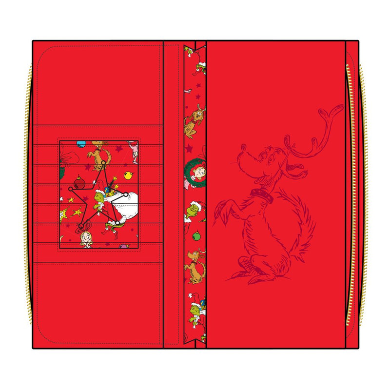 LOUNGEFLY DR. SEUSS THE GRINCH ZIP AROUND WALLET