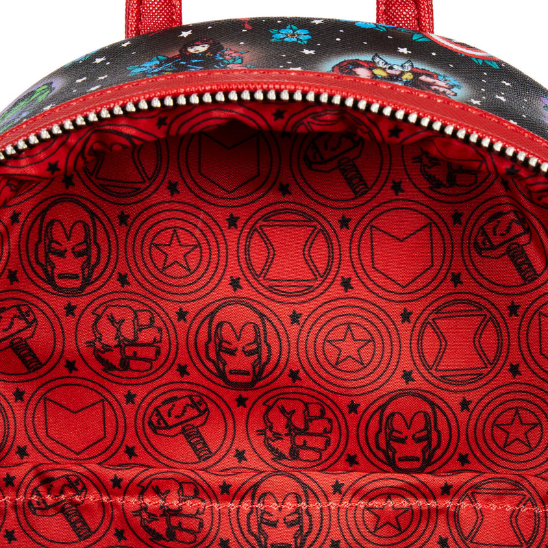 LOUNGEFLY DISNEY Avengers Floral Tattoo Mini Backpack