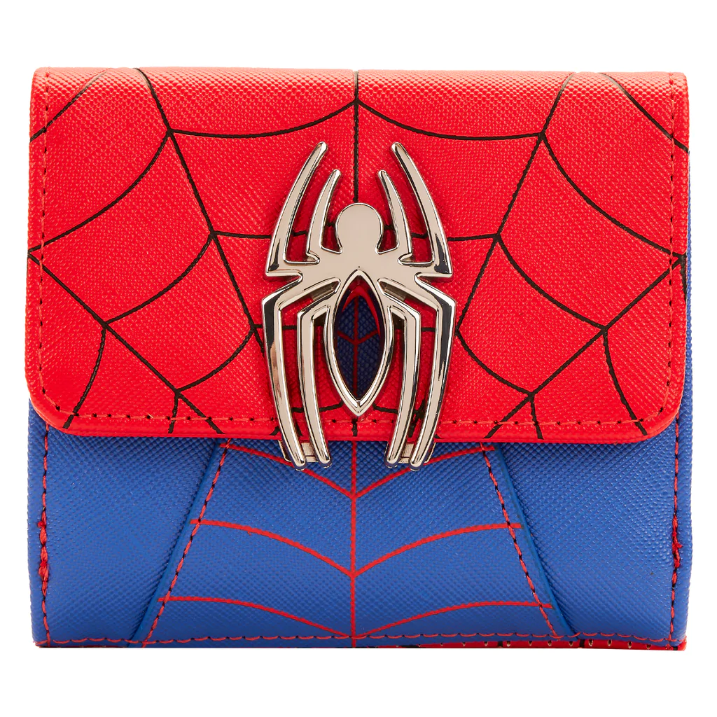 LOUNGEFLY Disney Marvel Spider Man Color Block Flap Wallet Collectors Outlet llc