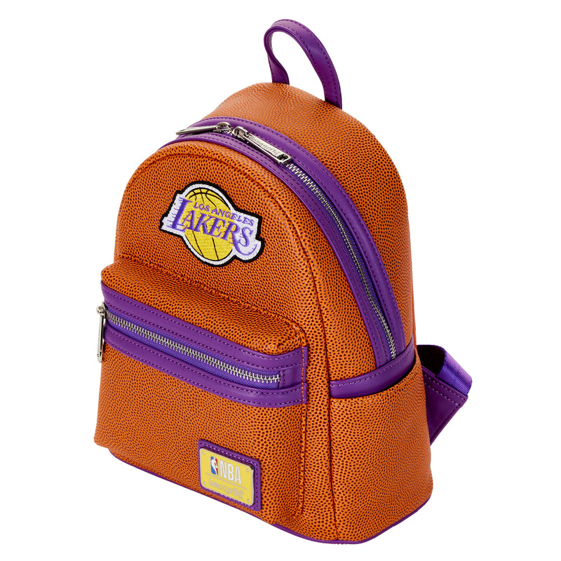 LOUNGEFLY NBA Los Angeles Lakers Basketball Logo Mini Backpack