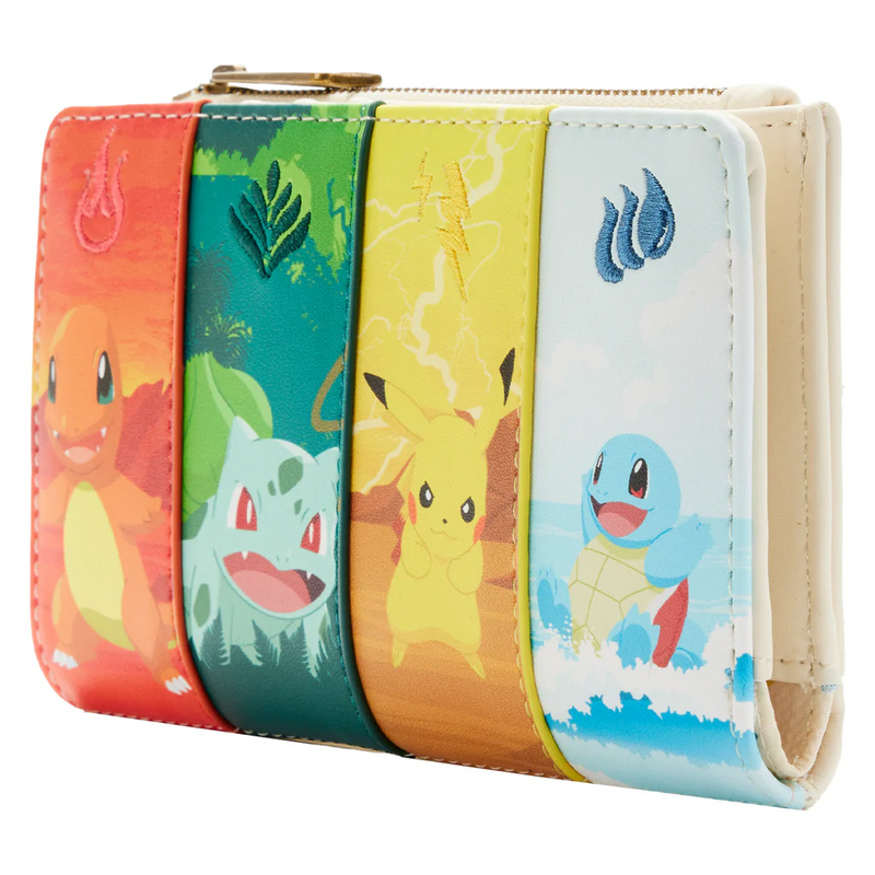 LOUNGEFLY Pokémon Elements Triple Pocket Wallet