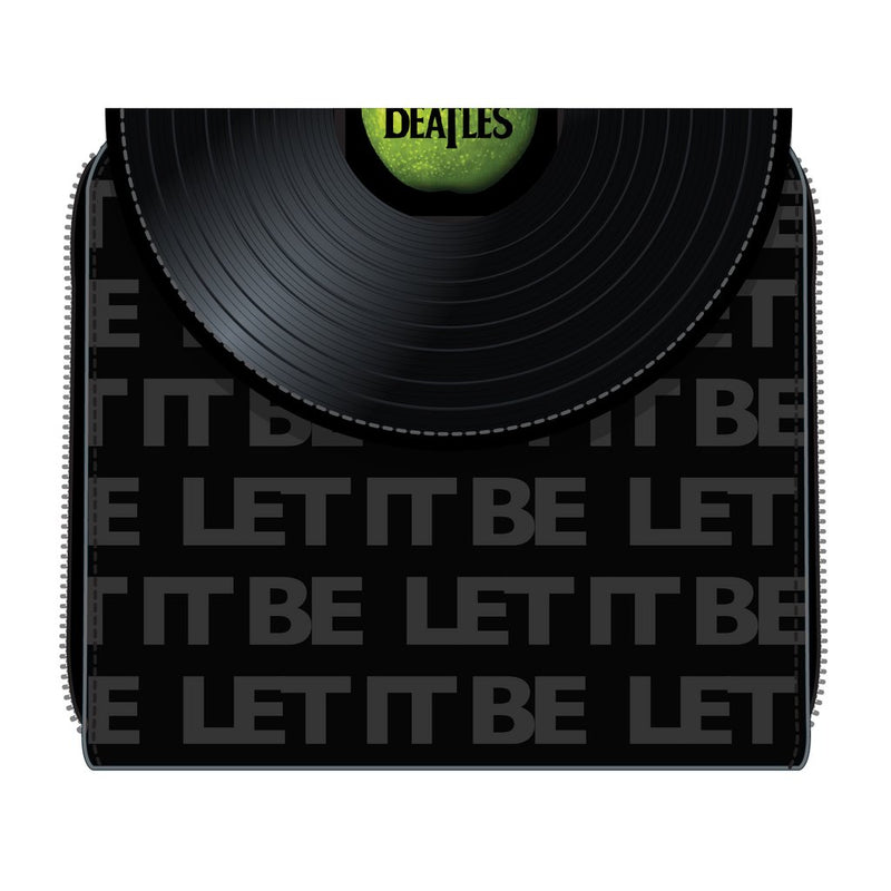 LOUNGEFLY THE BEATLES LET IT BE VINYL RECORD ZIP AROUND WALLET