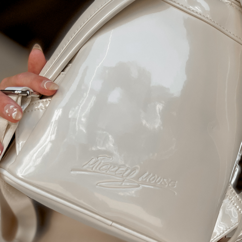 LOUNGEFLY X COLLECTORS OUTLET EXCLUSIVE DISNEY PEARL MICKEY MINI BACKPACK  IN STOCK