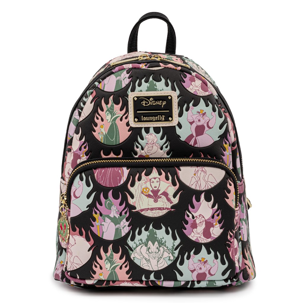 LOUNGEFLY DISNEY VILLAINS FLAMES MINI BACKPACK - Main Image