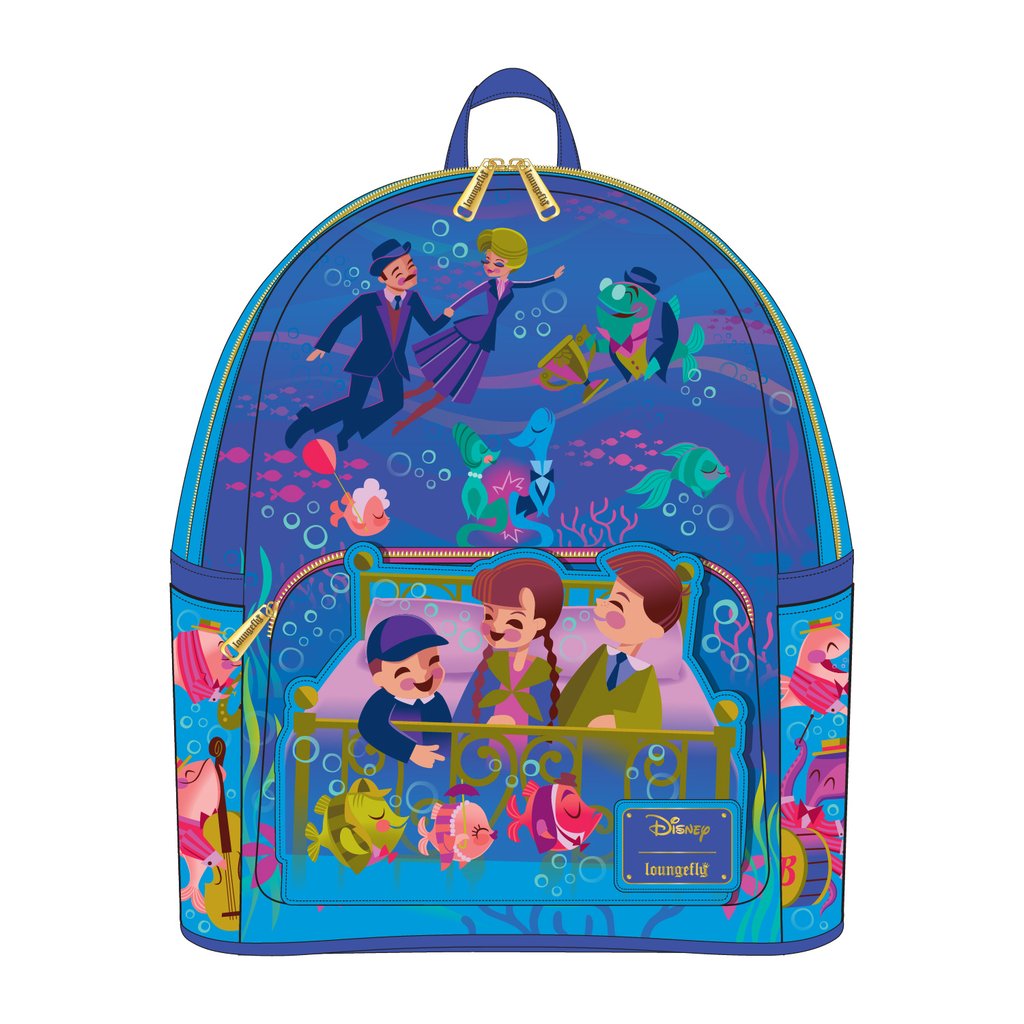 LOUNGEFLY DISNEY BEDKNOBS AND BROOMSTICKS UNDERWATER MINI  display picture 3
