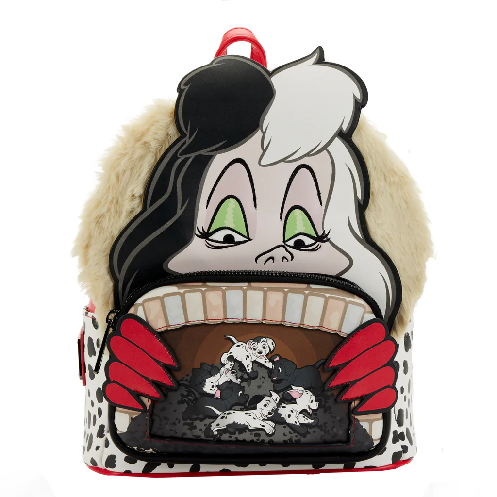 LOUNGEFLY Disney 101 Dalmatians Cruella De Villains Scene Mini Backpac Collectors Outlet llc