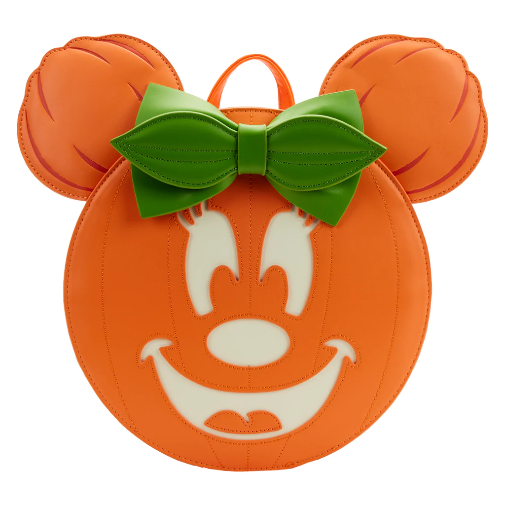 LOUNGEFLY DISNEY MINNIE MOUSE GLOW FACE PUMPKIN MINI BACKPACK Collectors Outlet llc