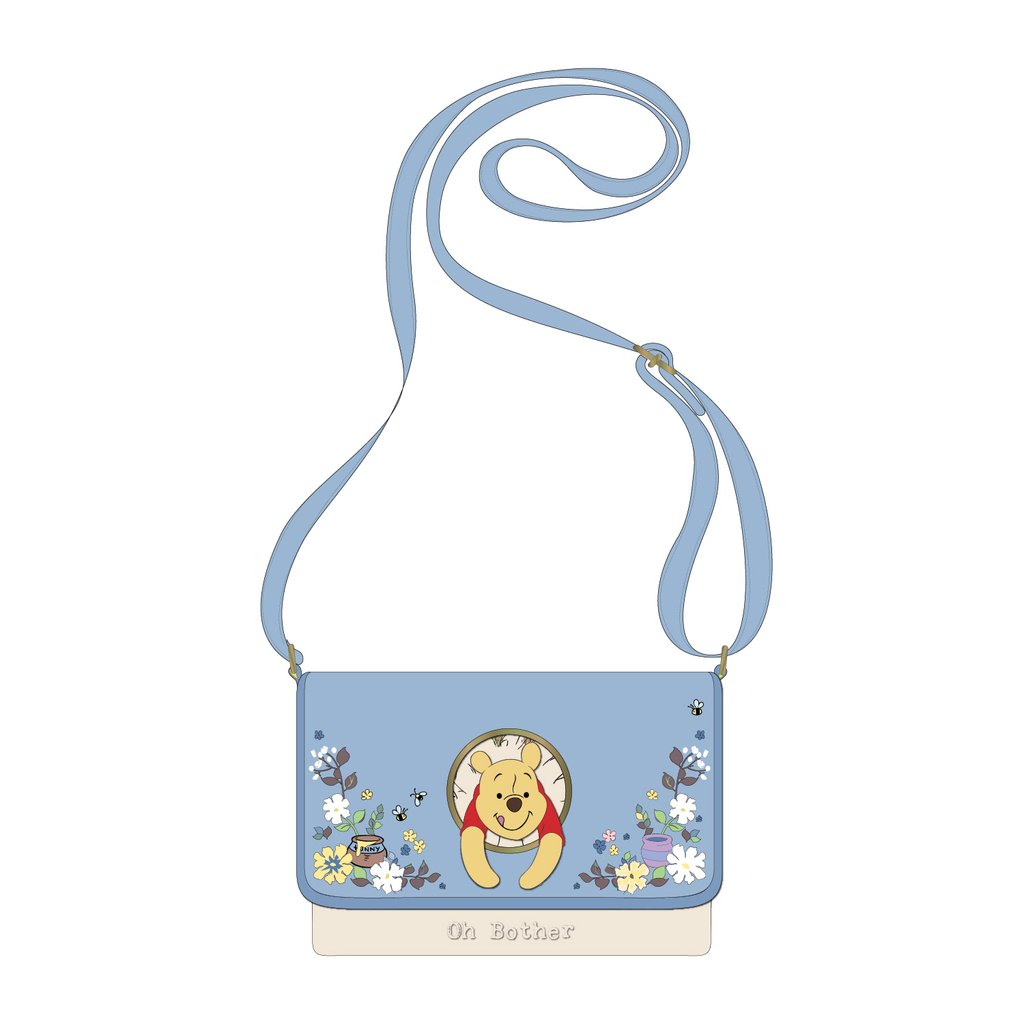 LOUNGEFLY DISNEY WINNIE THE POOH 95TH ANNIVERSARY CROSSBODY BAG Collectors Outlet llc