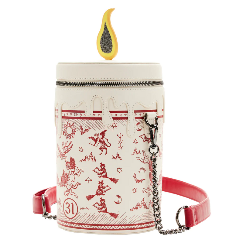 LOUNGEFLY Disney Hocus Pocus Black Flame Glow Candle Crossbody Bag IN STOCK