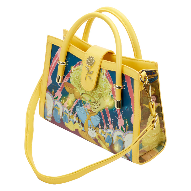 LOUNGEFLY Disney Beauty and the Beast Princess Scenes Crossbody Bag PRE ORDER LATE SEPT