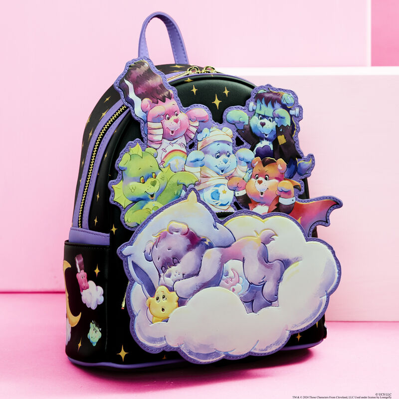 LOUNGEFLY Care Bears x Universal Monsters Scary Dreams Glow Mini Backpack