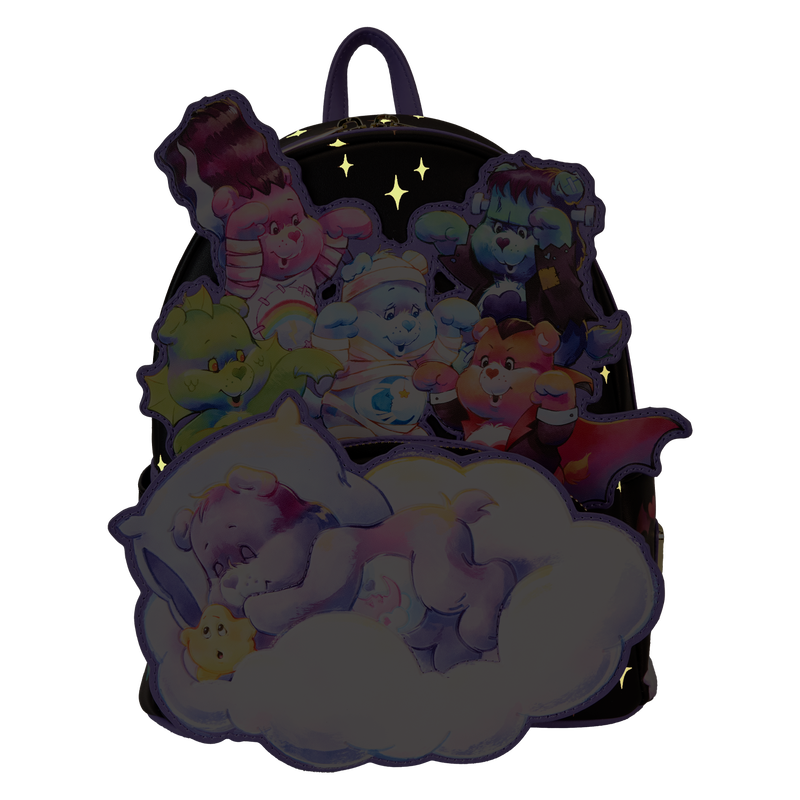 LOUNGEFLY Care Bears x Universal Monsters Scary Dreams Glow Mini Backpack