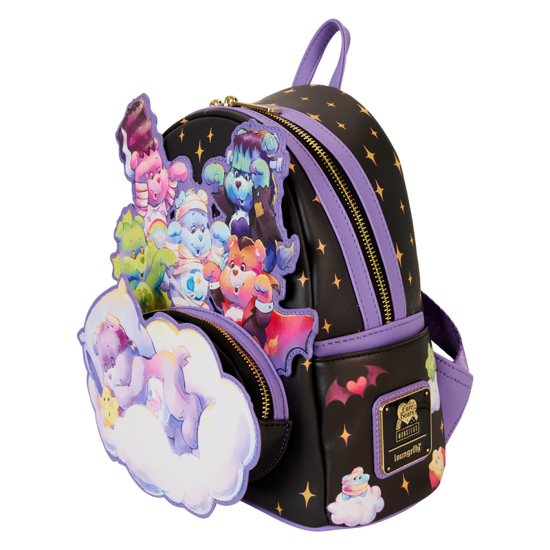 LOUNGEFLY Care Bears x Universal Monsters Scary Dreams Glow Mini Backpack