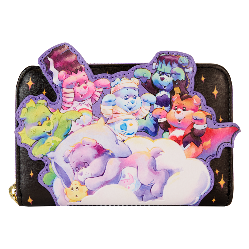 LOUNGEFLY Care Bears x Universal Monsters Scary Dreams Zip Around Wallet