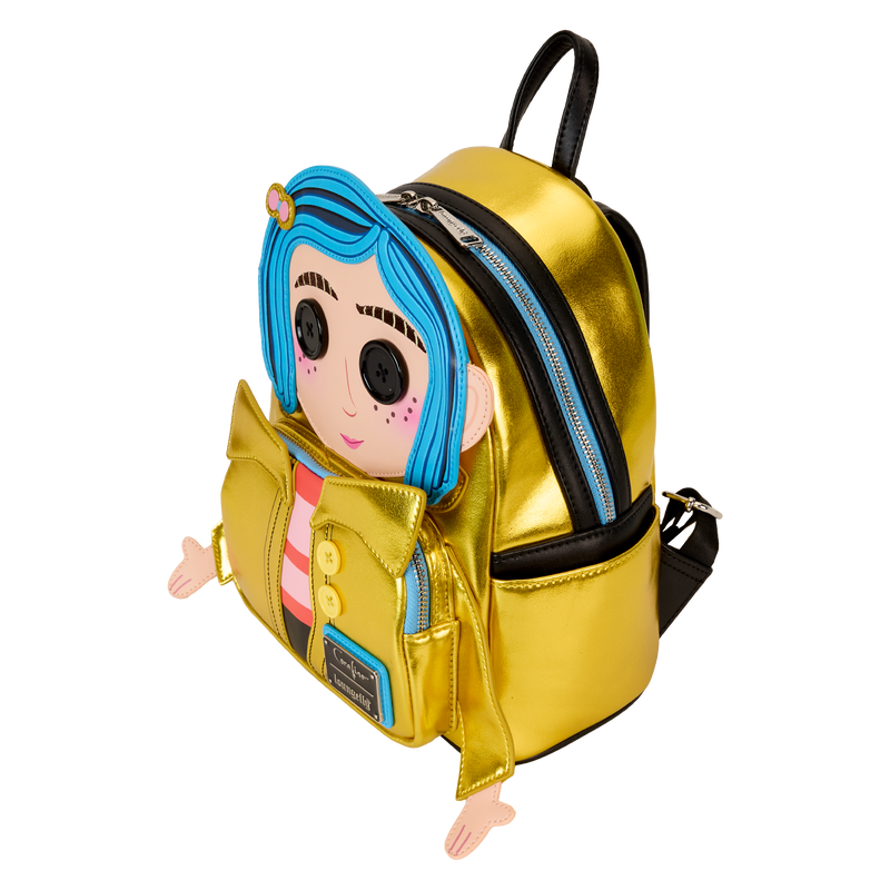 coraline glow in the dark house mini backpack LOUNGEFLY Coraline 15th Anniversary Laika Doll Metallic Cosplay Mini B –  Collectors Outlet llc