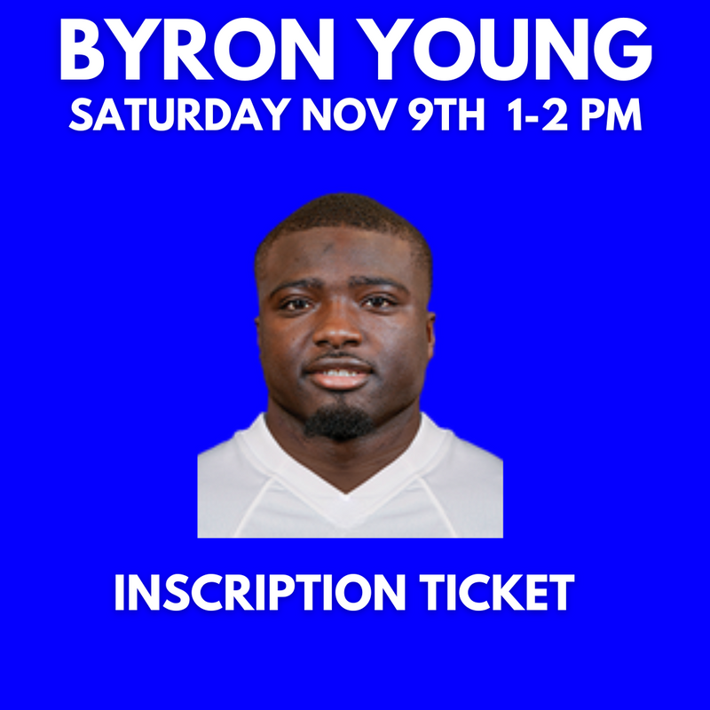 BYRON YOUNG INSCRIPTION TICKET 3 WORDS MAX $15