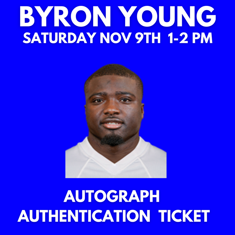 BYRON YOUNG RAMS AUTOGRAPH TICKET ANY ITEM $39