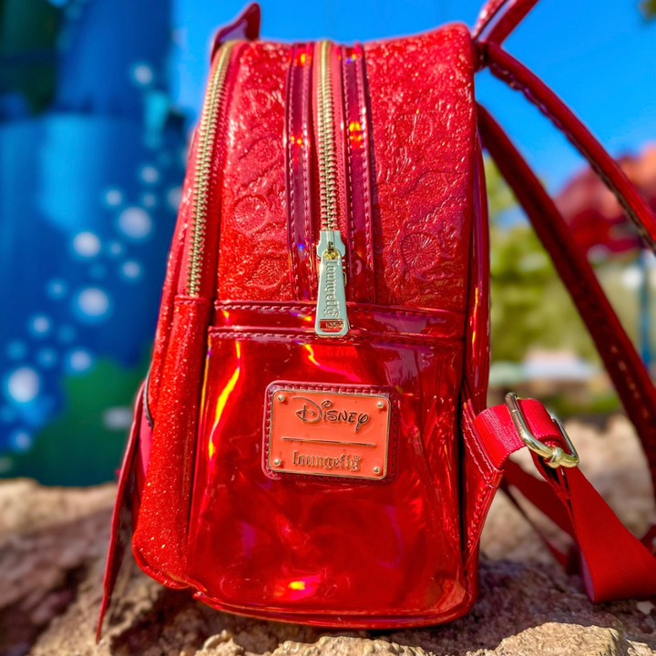 Red Mini Backpack with Gold Accent - Designer Logo Bags | Red Mini Backpack Includes Pouch Gold Accents | Poshmark main image 3