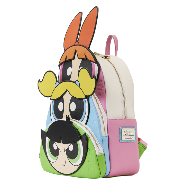 LOUNGEFLY Powerpuff Girls Triple Pocket Backpack  display picture 1