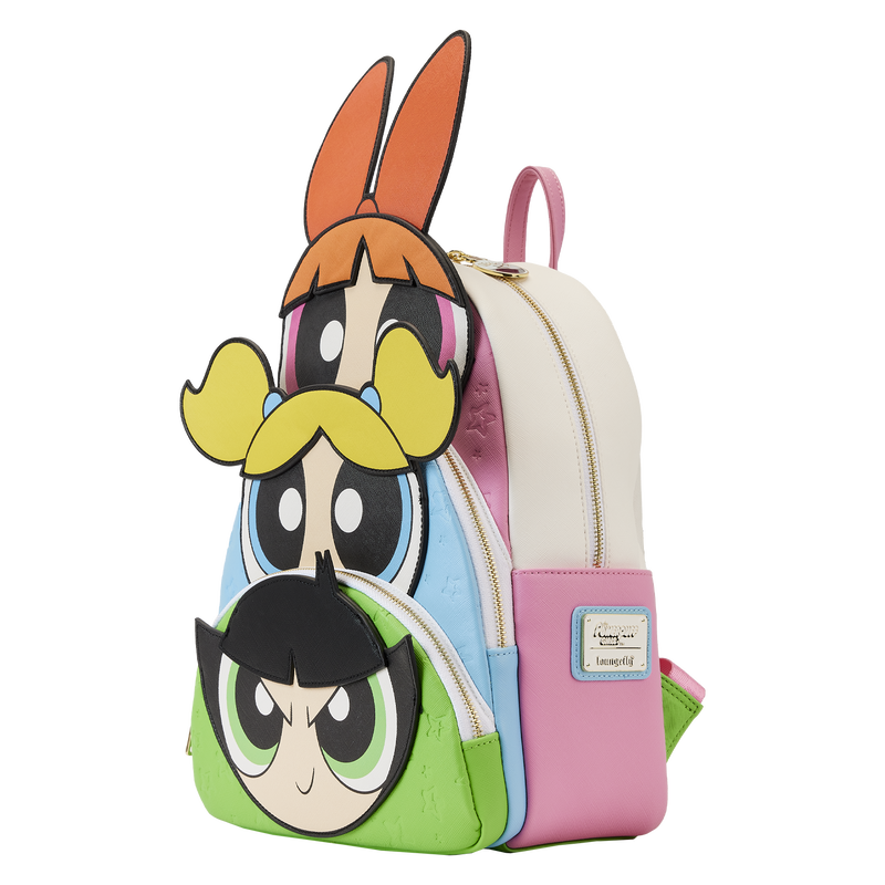 LOUNGEFLY Powerpuff Girls Triple Pocket Backpack