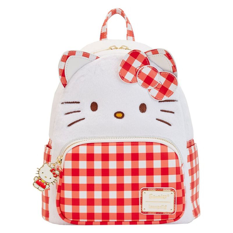 LOUNGEFLY Hello Kitty Gingham Mini Backpack
