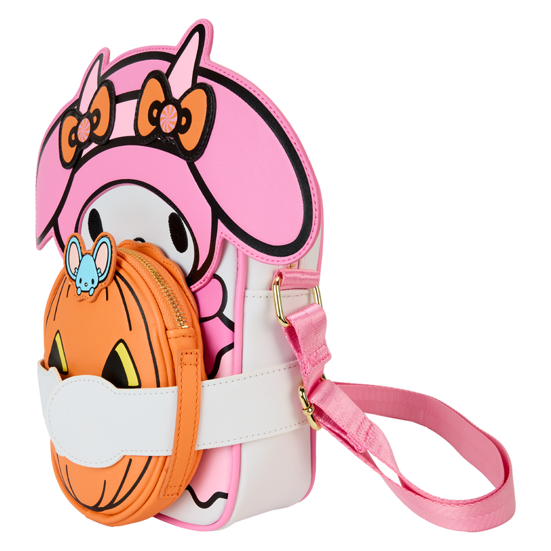 LOUNGEFLY Sanrio My Melody Pumpkin Crossbuddies® Cosplay Crossbody Bag with Coin Bag