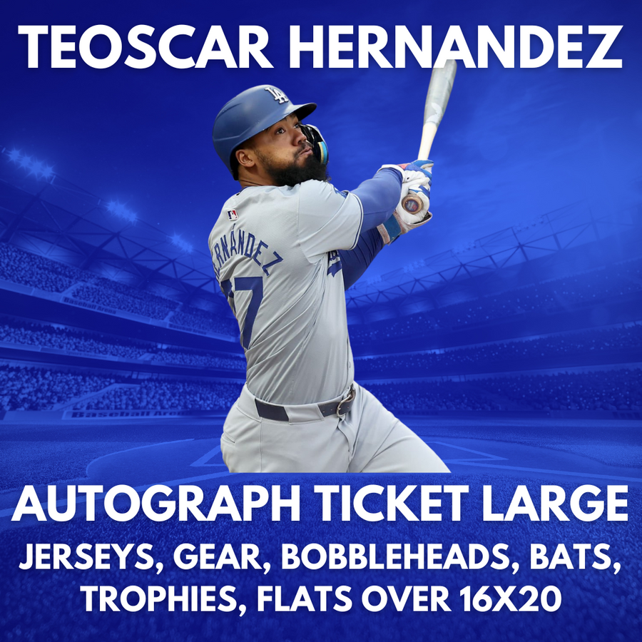TEOSCAR HERNANDEZ LA DODGERS PRIVATE SIGNING ITEMS IN BY 3/14