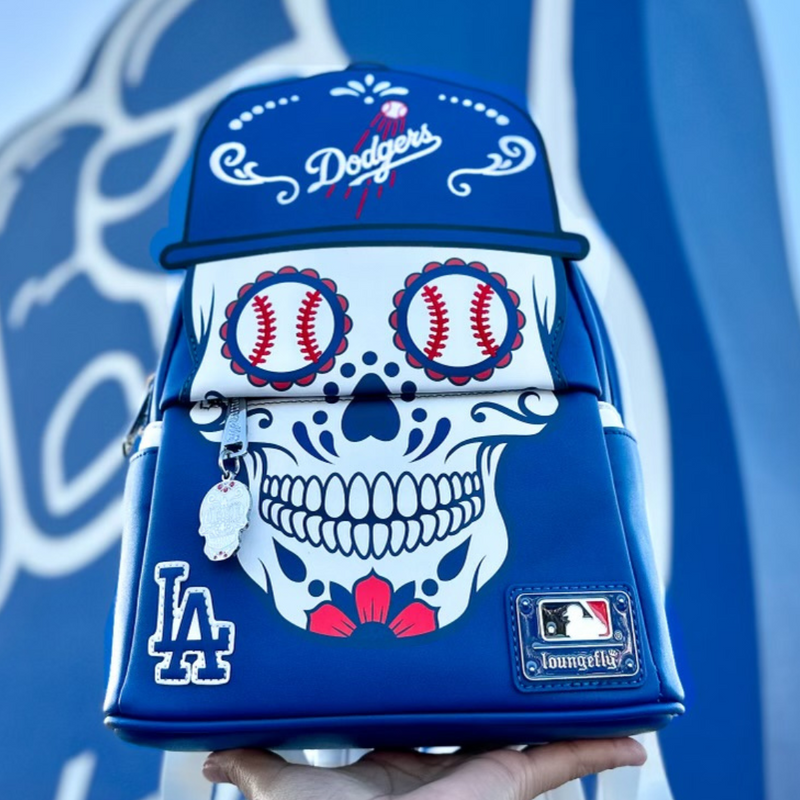 LOUNGEFLY LOS ANGELES DODGERS DAY OF THE DEAD MINI BACKPACK
