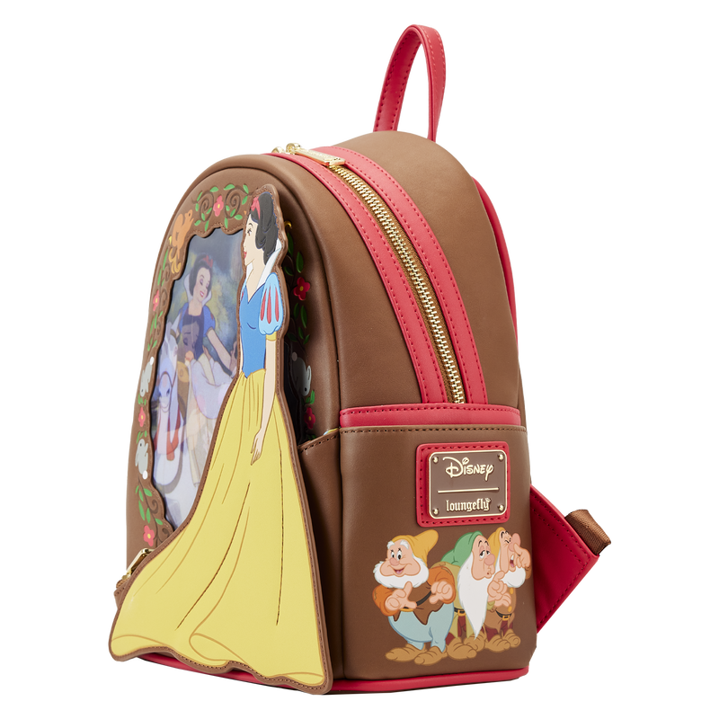 disney loungefly backpack mini LOUNGEFLY DISNEY Snow White Lenticular Princess Series Mini Backpack – Collectors Outlet llc