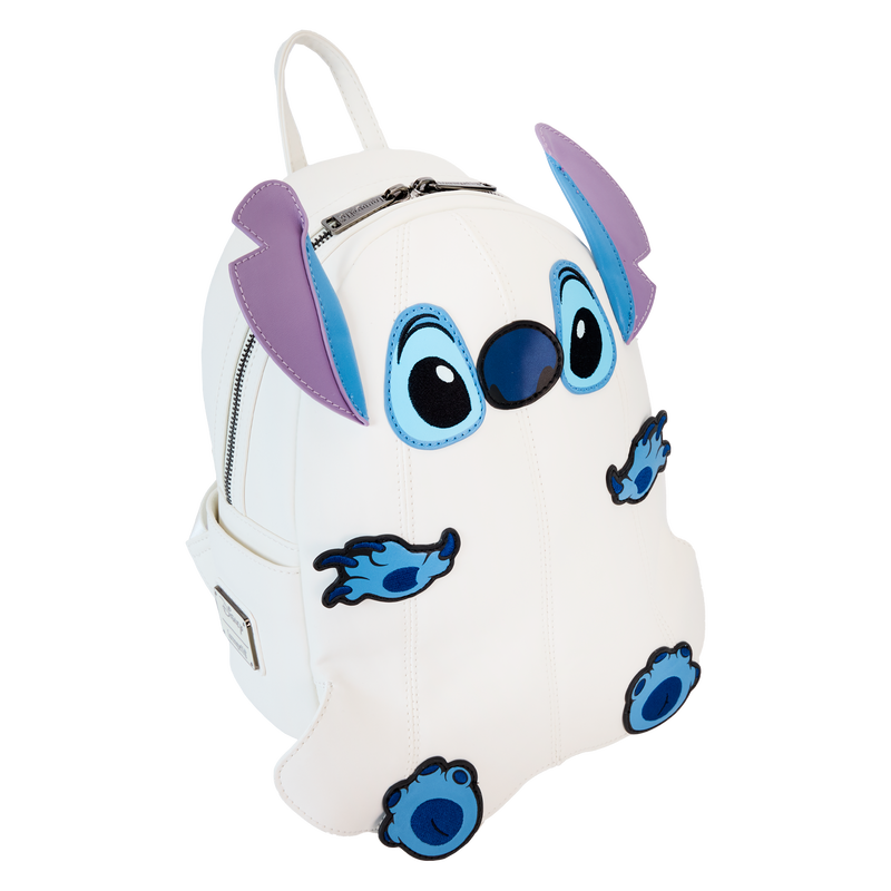 LOUNGEFLY Disney Stitch Ghost Costume Figural Glow Mini Backpack