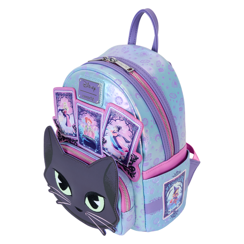 LOUNGEFLY Hocus Pocus Tarot Card Binx Iridescent Mini Backpack