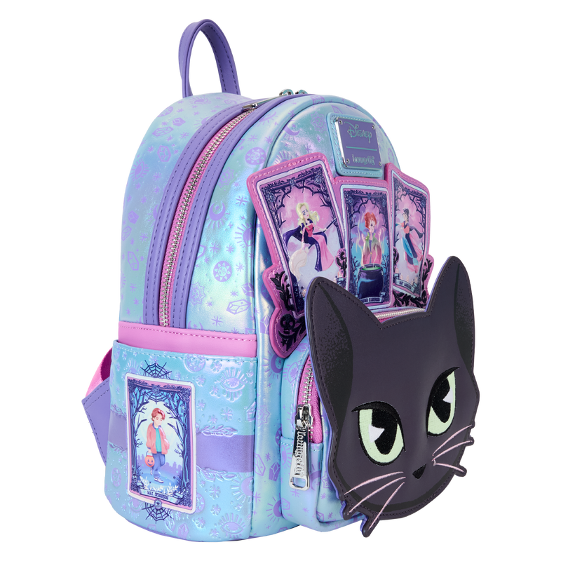 LOUNGEFLY Hocus Pocus Tarot Card Binx Iridescent Mini Backpack