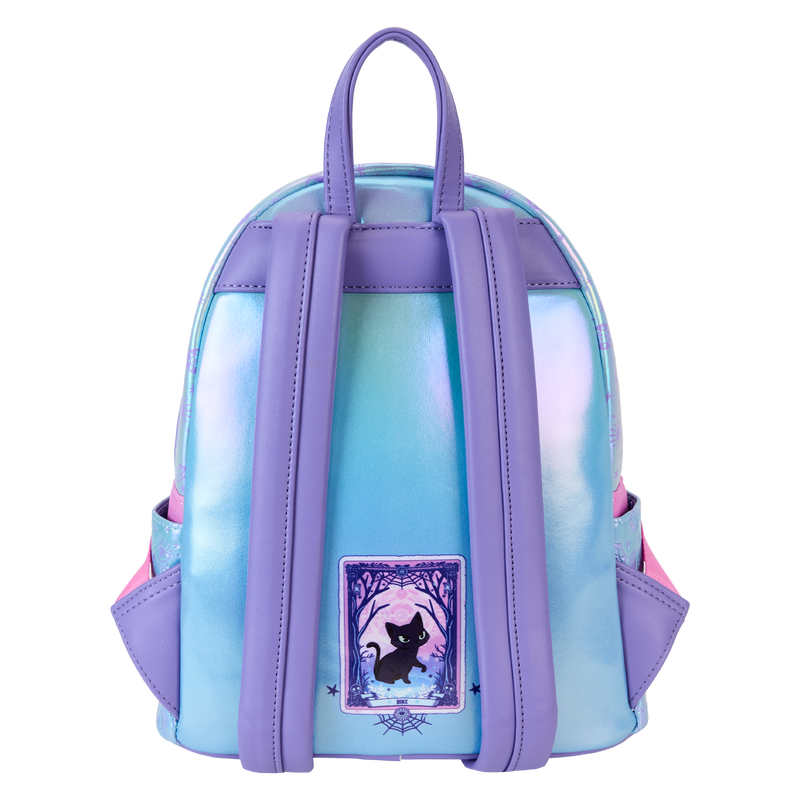 LOUNGEFLY Hocus Pocus Tarot Card Binx Iridescent Mini Backpack