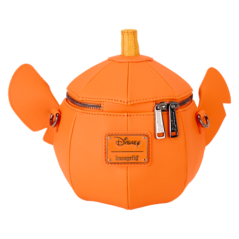 LOUNGEFLY Disney Stitch Pumpkin Head Figural Glow Crossbody Bag