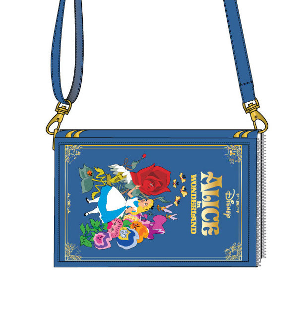 LOUNGEFLY DISNEY Alice in Wonderland Book Convertible Crossbody Bag