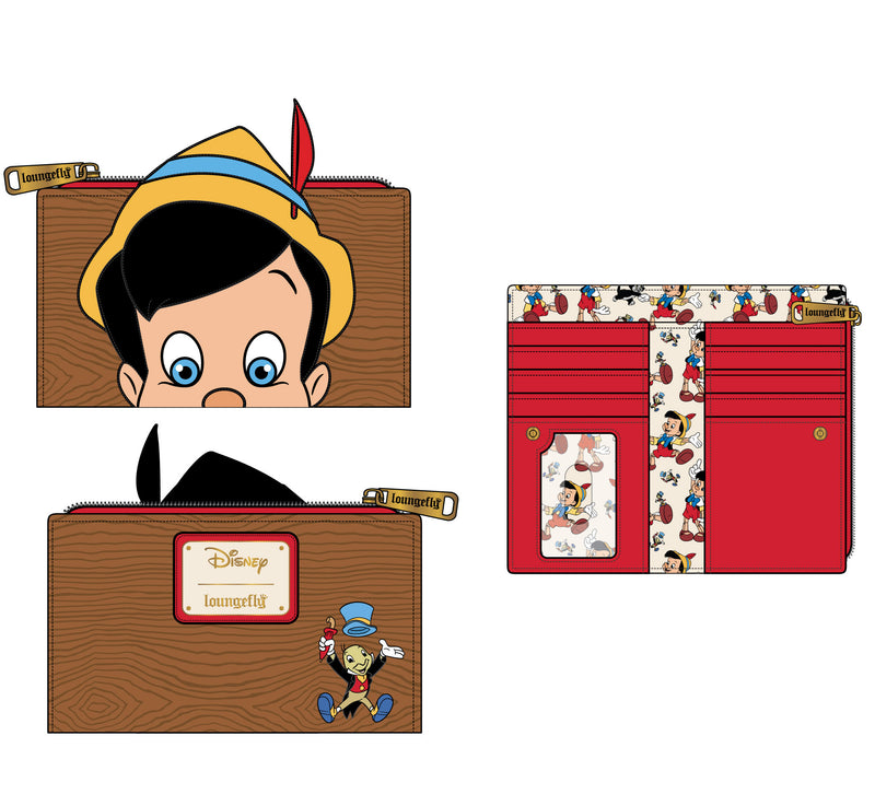 LOUNGEFLY DISNEY Pinocchio Flap Wallet