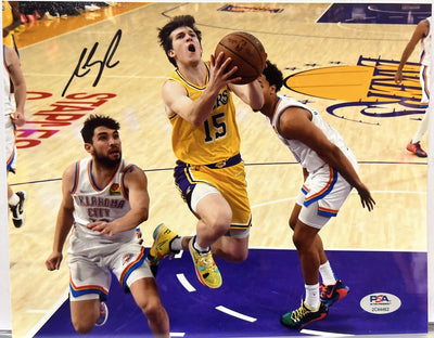 Austin Reaves Signed Custom Yellow Pro-Style Basketball Jersey BAS ITP