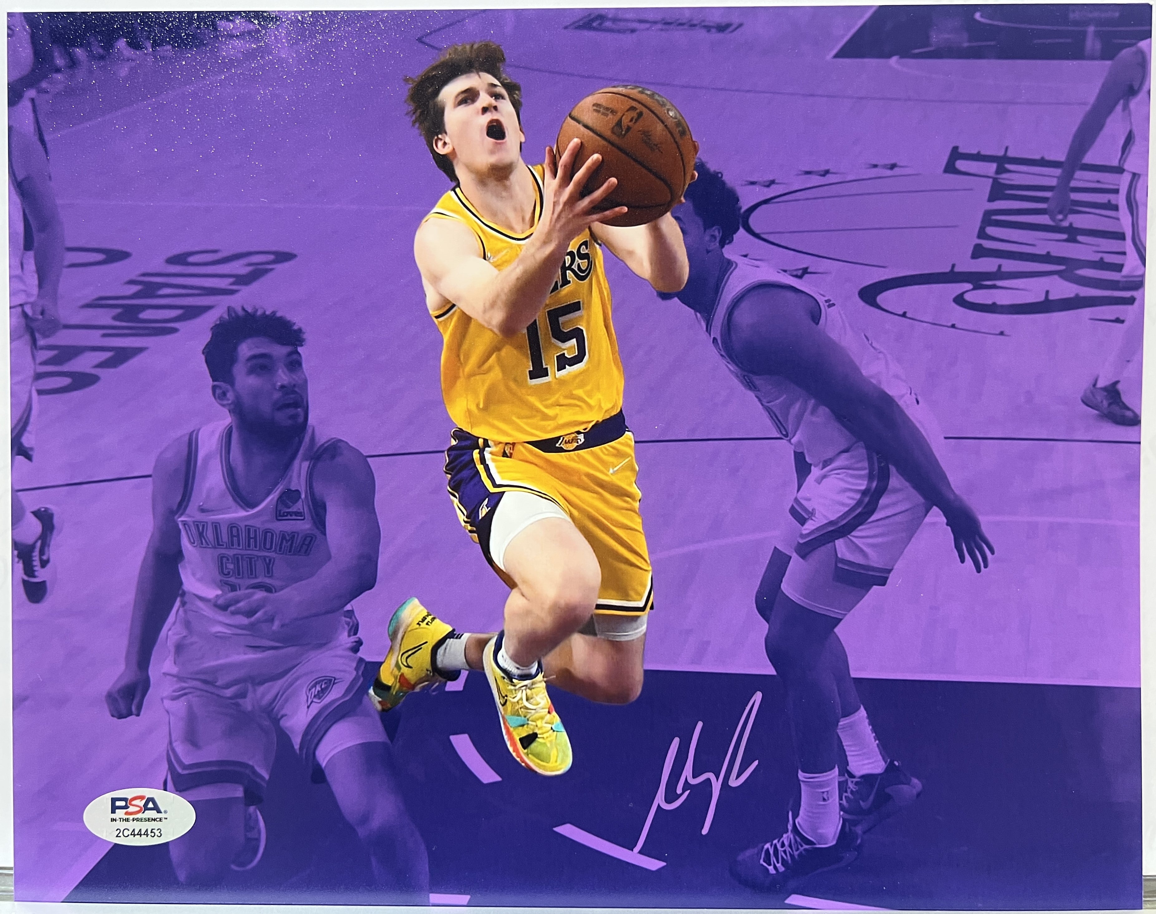 AUSTIN REAVES SIGNED 8 X 10 PHOTO PURPLE SIG PSA ITP CERT PUR ...