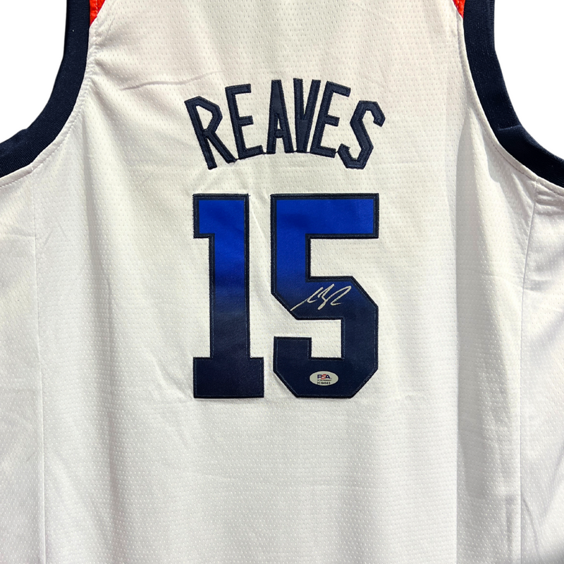 AUSTIN REAVES AUTOGRAPHED CUSTOM USA WORLD CUP 2023 JERSEY PSA ITP LAKERS