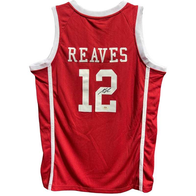AUSTIN REAVES AUTOGRAPHED CUSTOM RED HOME OKLAHOMA JERSEY PSA ITP LAKERS SOONERS
