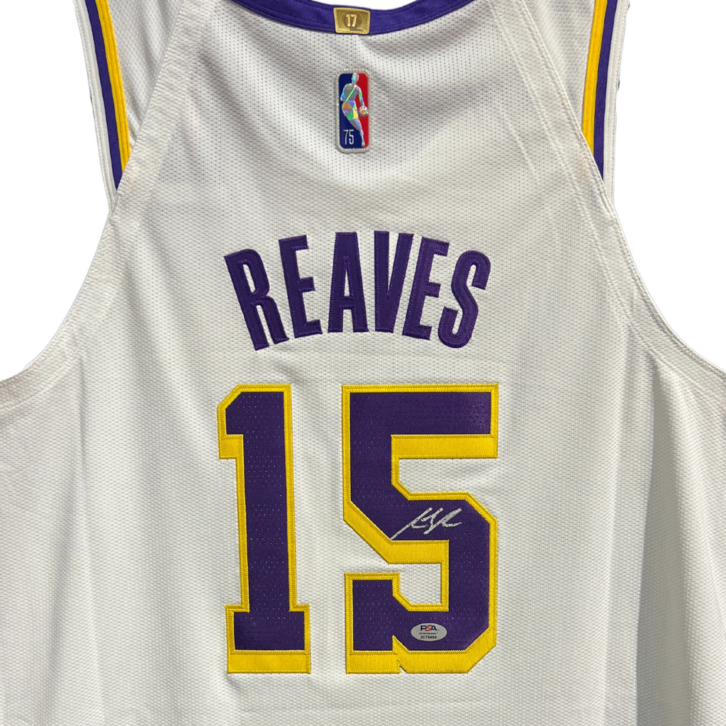 AUSTIN REAVES AUTOGRAPHED AUTHENTIC NBA LAKERS GAME JERSEY WHITE