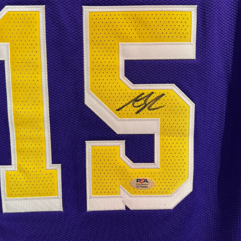 AUSTIN REAVES AUTOGRAPHED AUTHENTIC NBA LAKERS GAME JERSEY STATEMENT Y PSA ITP