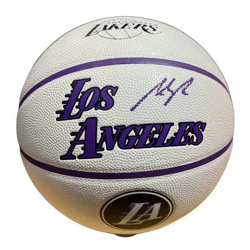 AUSTIN REAVES AUTOGRAPHED LAKERS WILSON CITY EDITION ICON BASKETBALL RARE! PSA