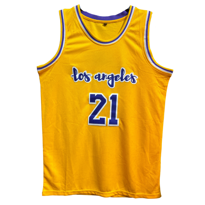MAXWELL LEWIS AUTOGRAPHED CUSTOM LA YELLOW HOME JERSEY PSA ITP LAKERS ROOKIE