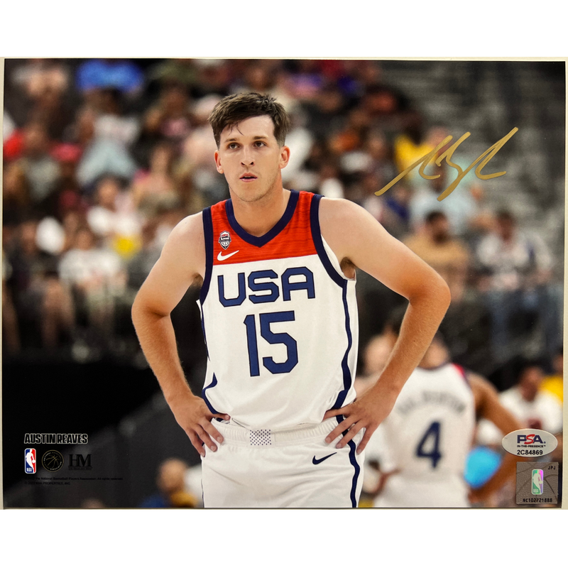 AUSTIN REAVES AUTOGRAPHED 8 X 10 PHOTO USA WORLD CUP 2023 PSA ITP LAKERS