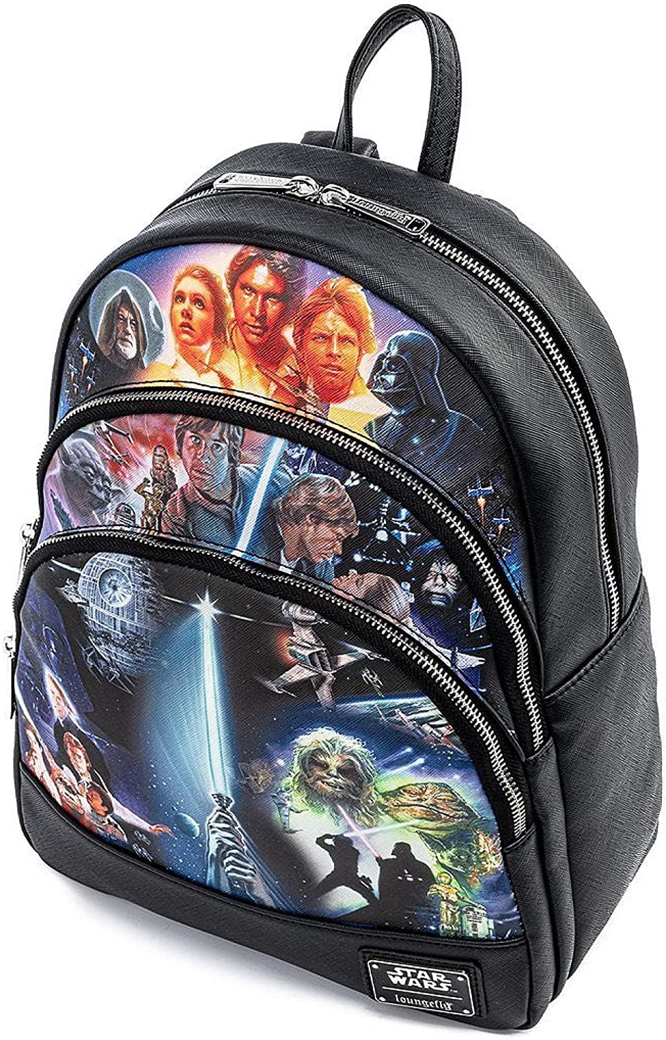 Star Wars loungefly backback navy blue w/ original trilogy characters. s529123777672427537_p5845_i18_  main image 3